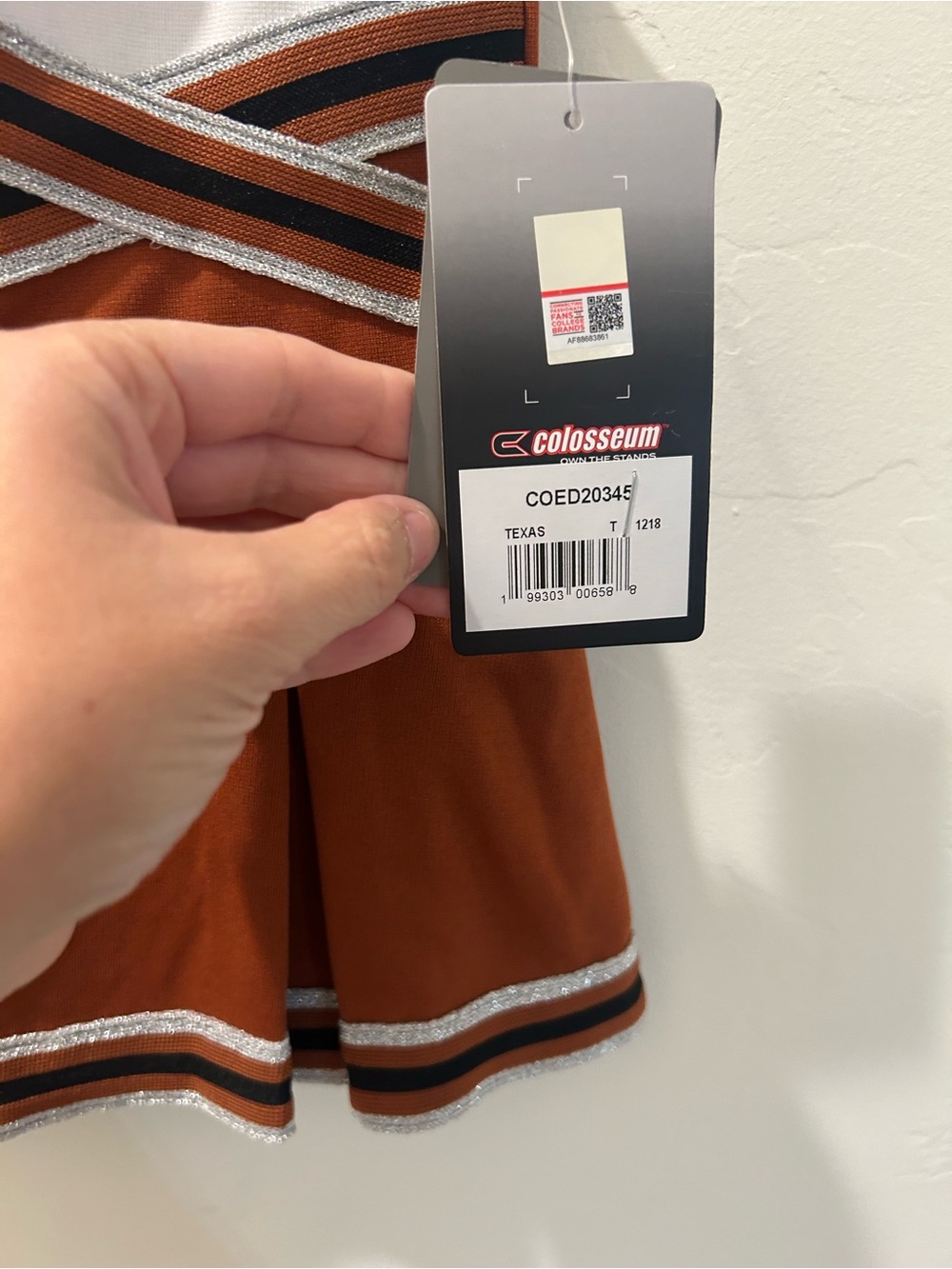 Colosseum Toddler Cheer Dress - Rust Orange, Black & Silver - Picture 3 of 6
